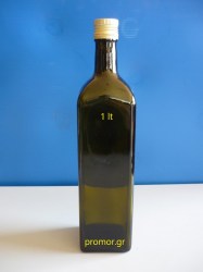 1 lt μπουκάλι πράσινο με πώμα ροής